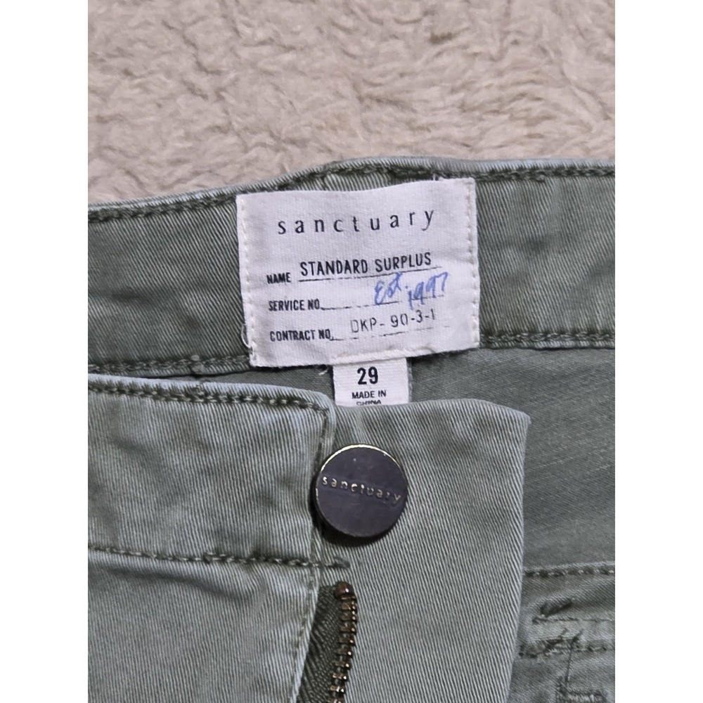 Sanctuary Standard Surplus Olive Green Pants Size 29 - Picture 2 of 7
